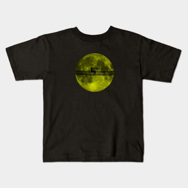 Moon Rider Kids T-Shirt by Bongonation